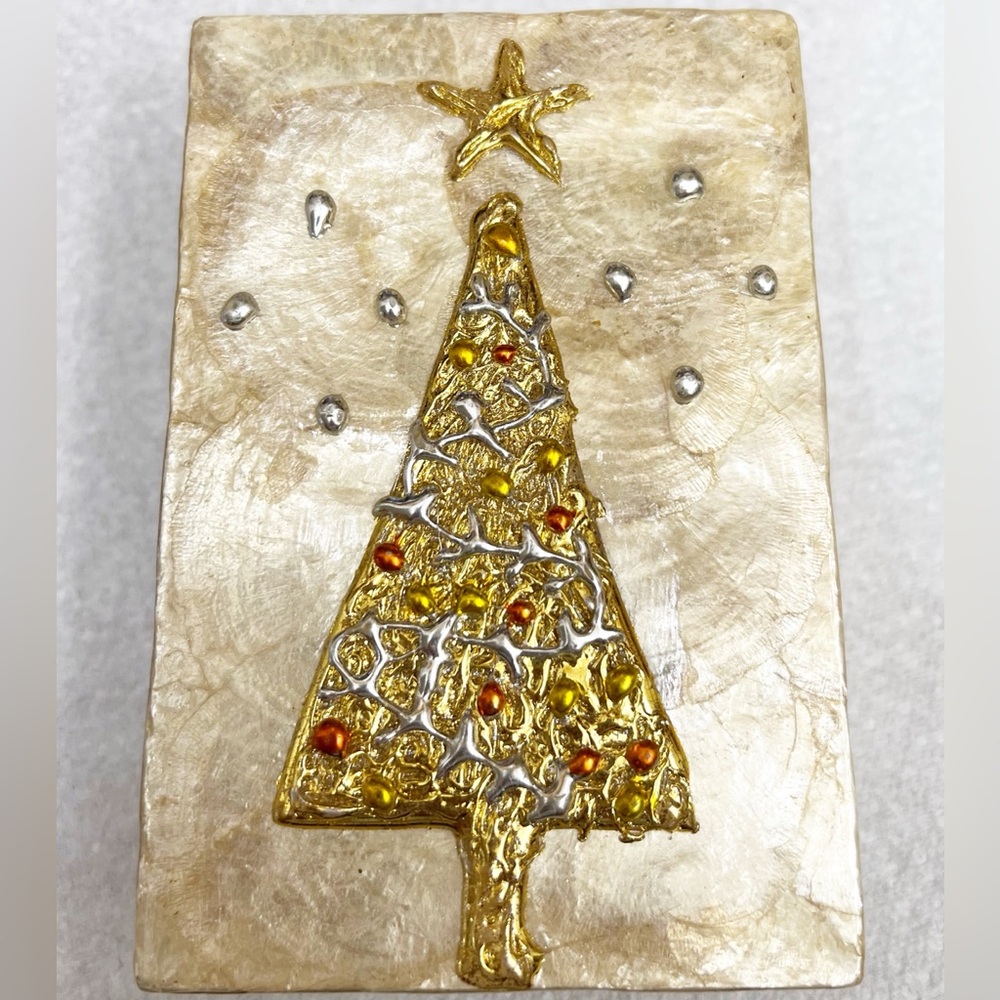 Xmas Tree ♥️ Capiz 🌲 Trinket Box